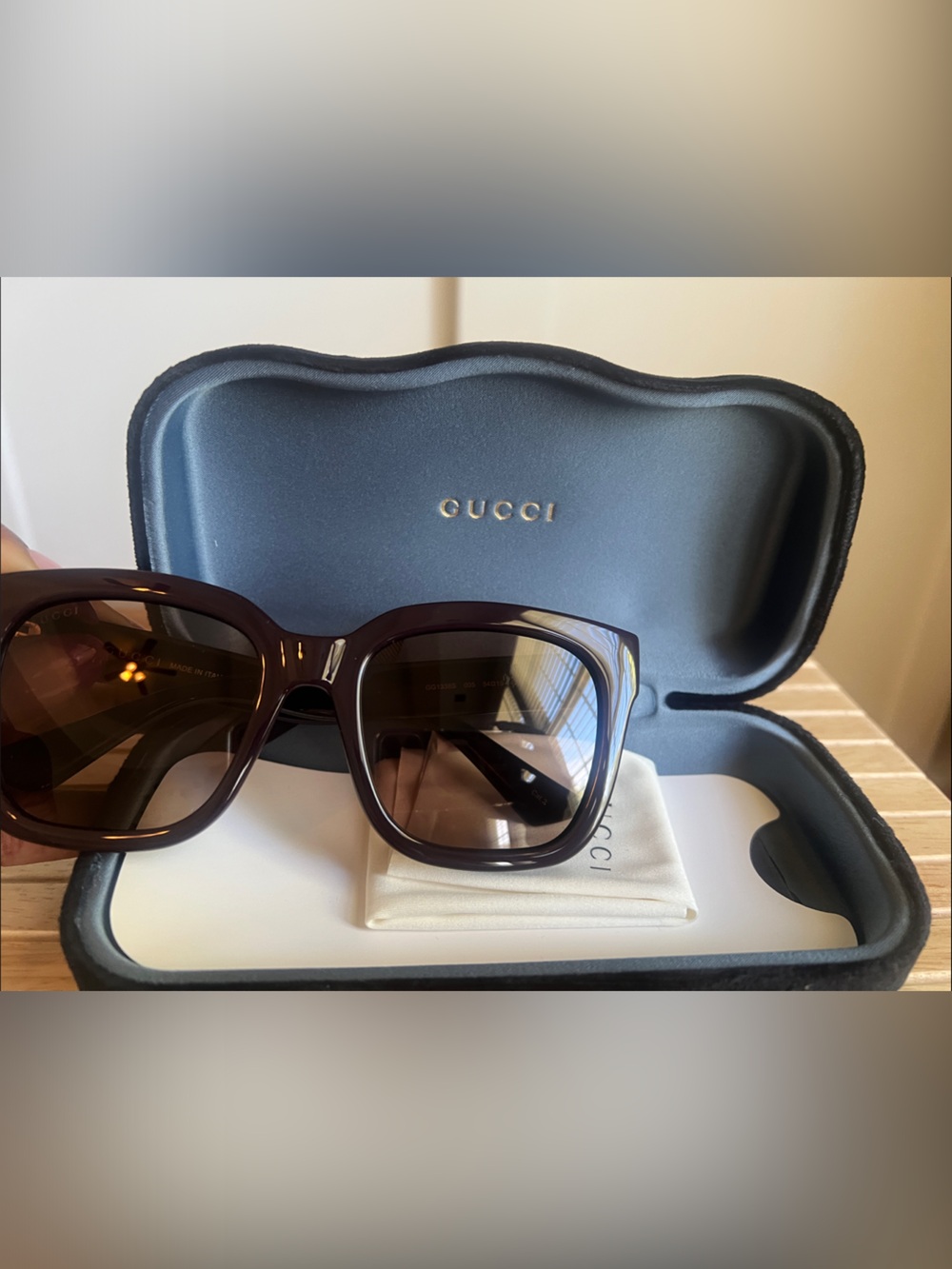 Gucci Brown Gradient Square Women's Sunglasses
